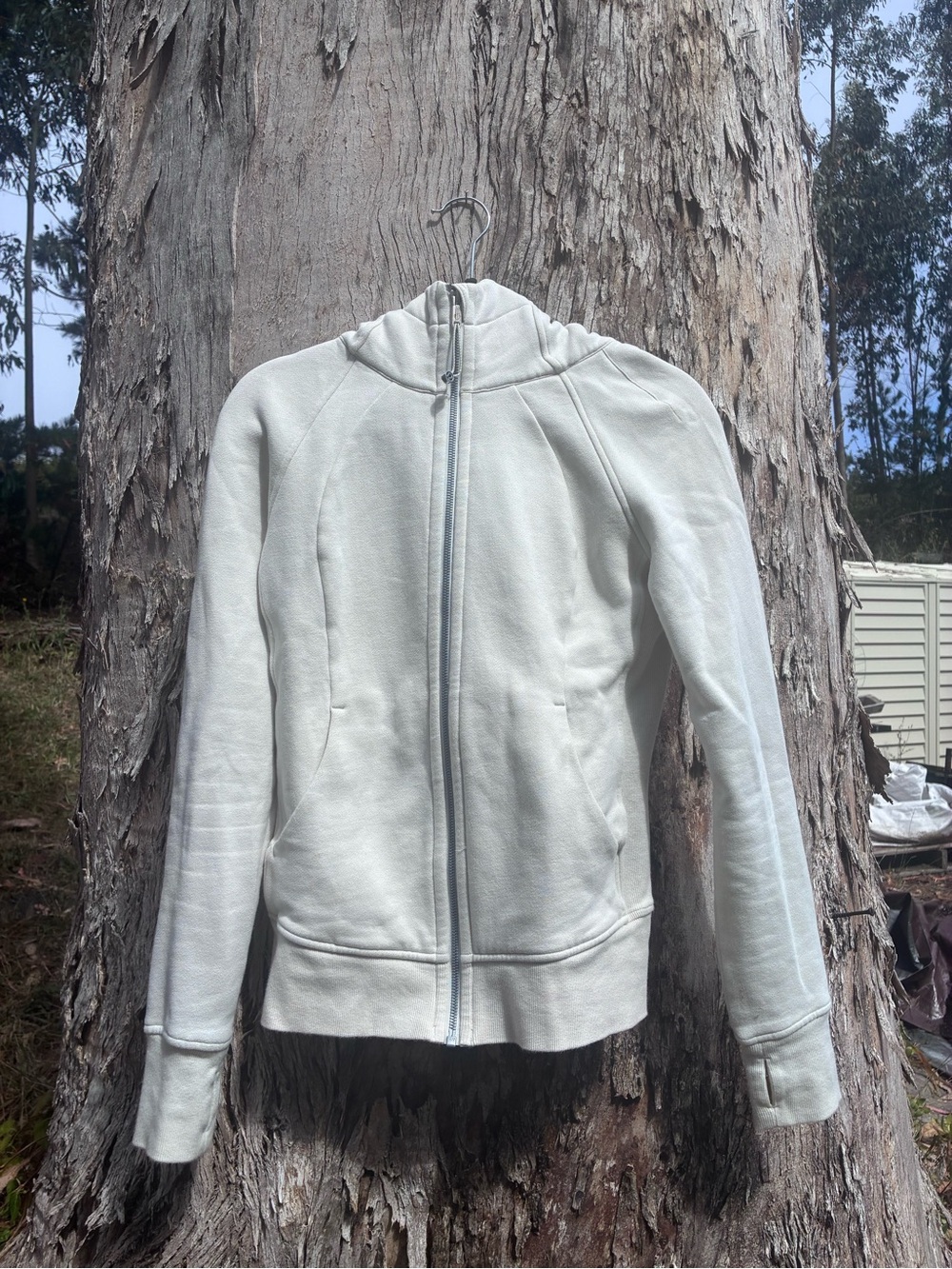 off white Full-Zip Women's Hoodie